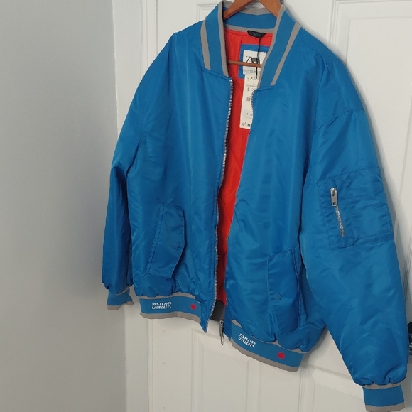 Zara Other - Zara Blue Bomber Jacket